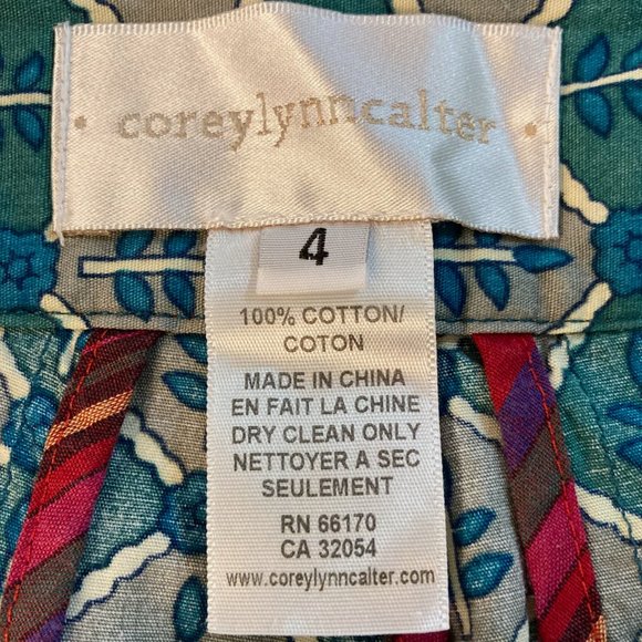 ANTHROPOLOGIE Corey Lynn Calter In The Square Patterned Cuffed Cotton Shorts - Picture 4 of 7